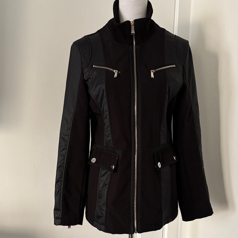 DKNY Black Moto Jacket Size Small